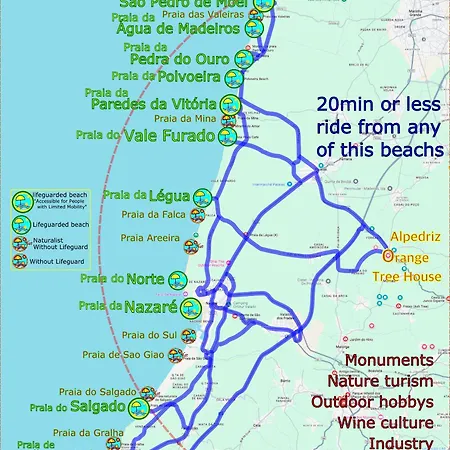 Feriehus Orange Tree House, Silver Coast, Alcobaca, Nazare *